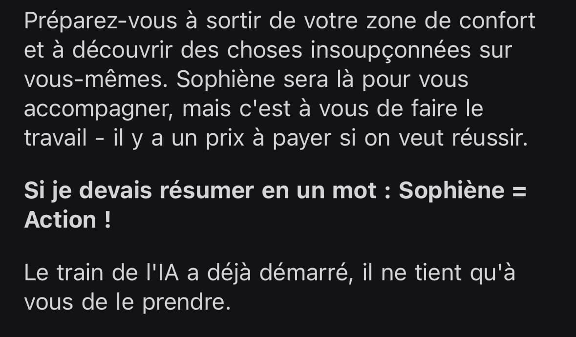 Témoignage de Zak IA — Sophiène = Action, le train de l'IA a déjà démarré